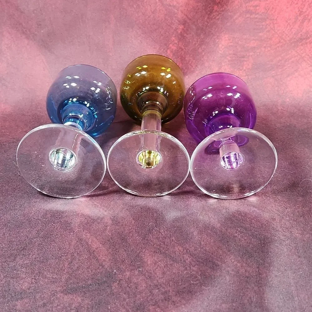 🩵NIB Partylite Color Spots Tealight Candle Holder Trio